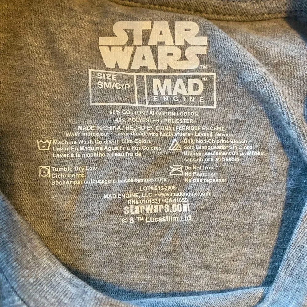 Star Wars Womens‎ Gray The Mandalorian Grogu Cute Frog Cropped T-Shirt Size SM